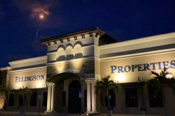 rocketlaunch over Ellingson Properties' Space Coast building