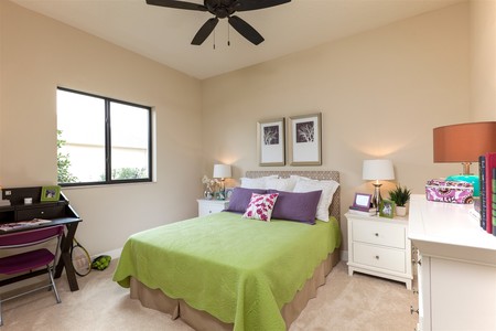 Bedroom 3 like all bedrooms features ceiling fan.